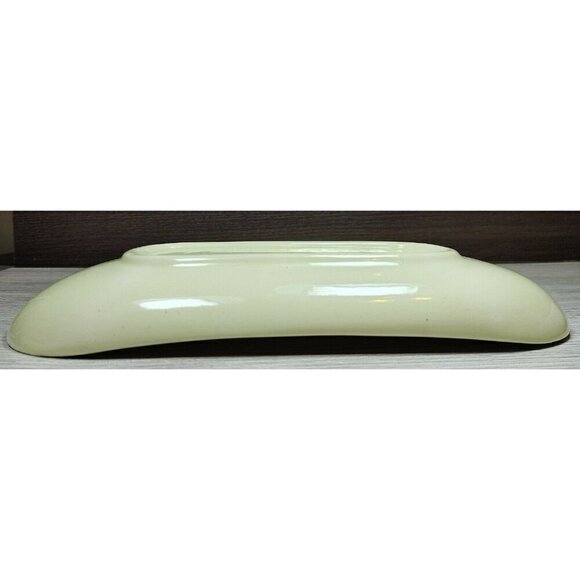 Red Wing Hand Painted Yellow Floral Dinnerware Curved Platter Stamp Rolling Tray - Picture 10 of 12